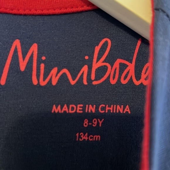 Mini Boden wide leg cropped navy blue jumpsuit size 8-9 - Picture 4 of 4